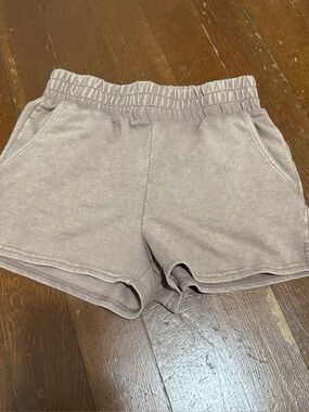 Elastic Waist Lounge Shorts - Dusty Mauve